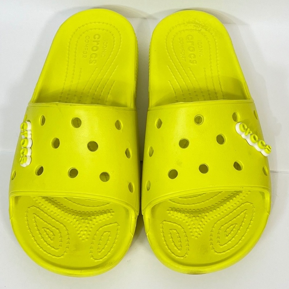Crocs Unisex-Adult Classic Slide Sandals Yellow - US Men 9‎ - Women 11